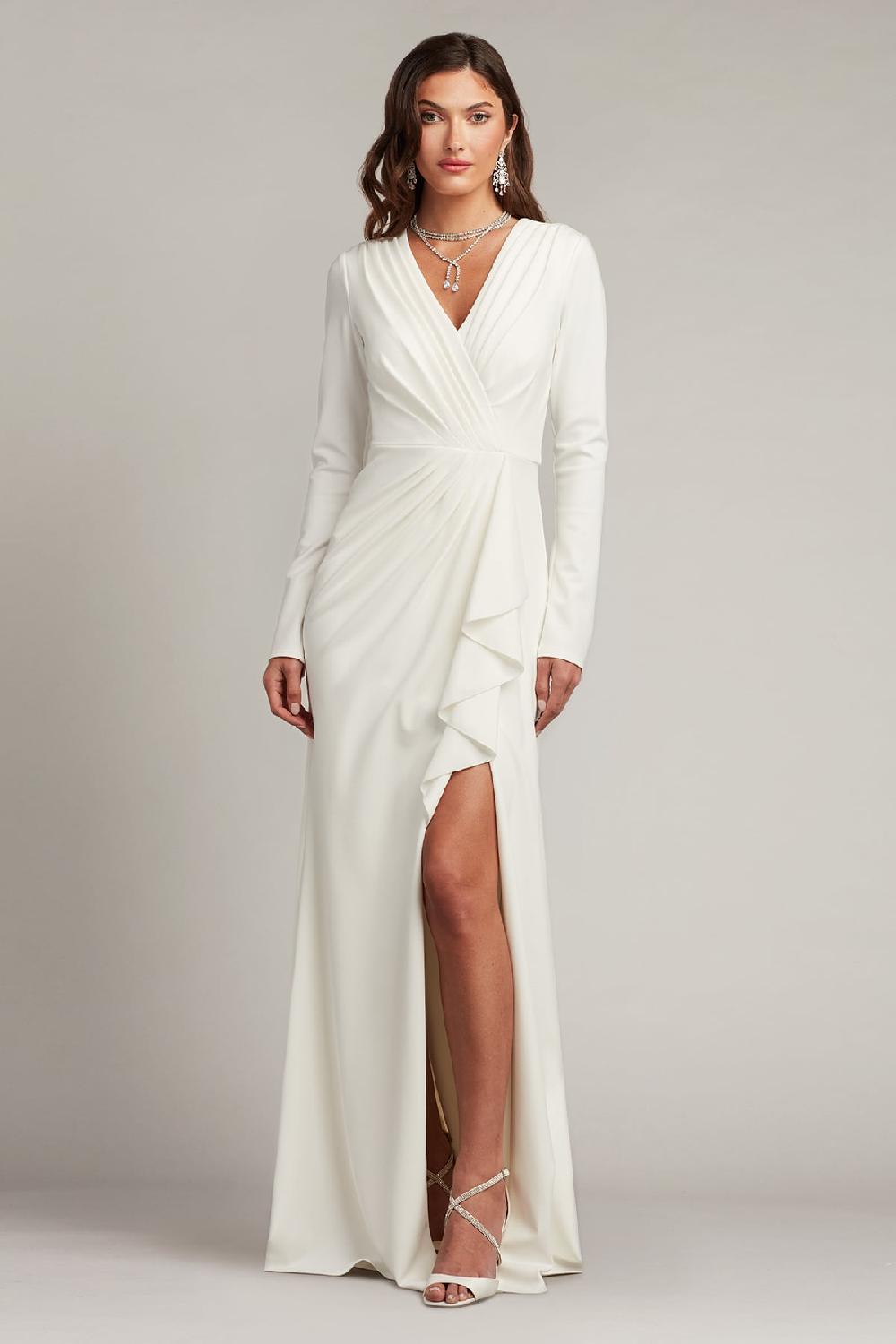 tadashi shoji Kleiman Cascading Drape Gown