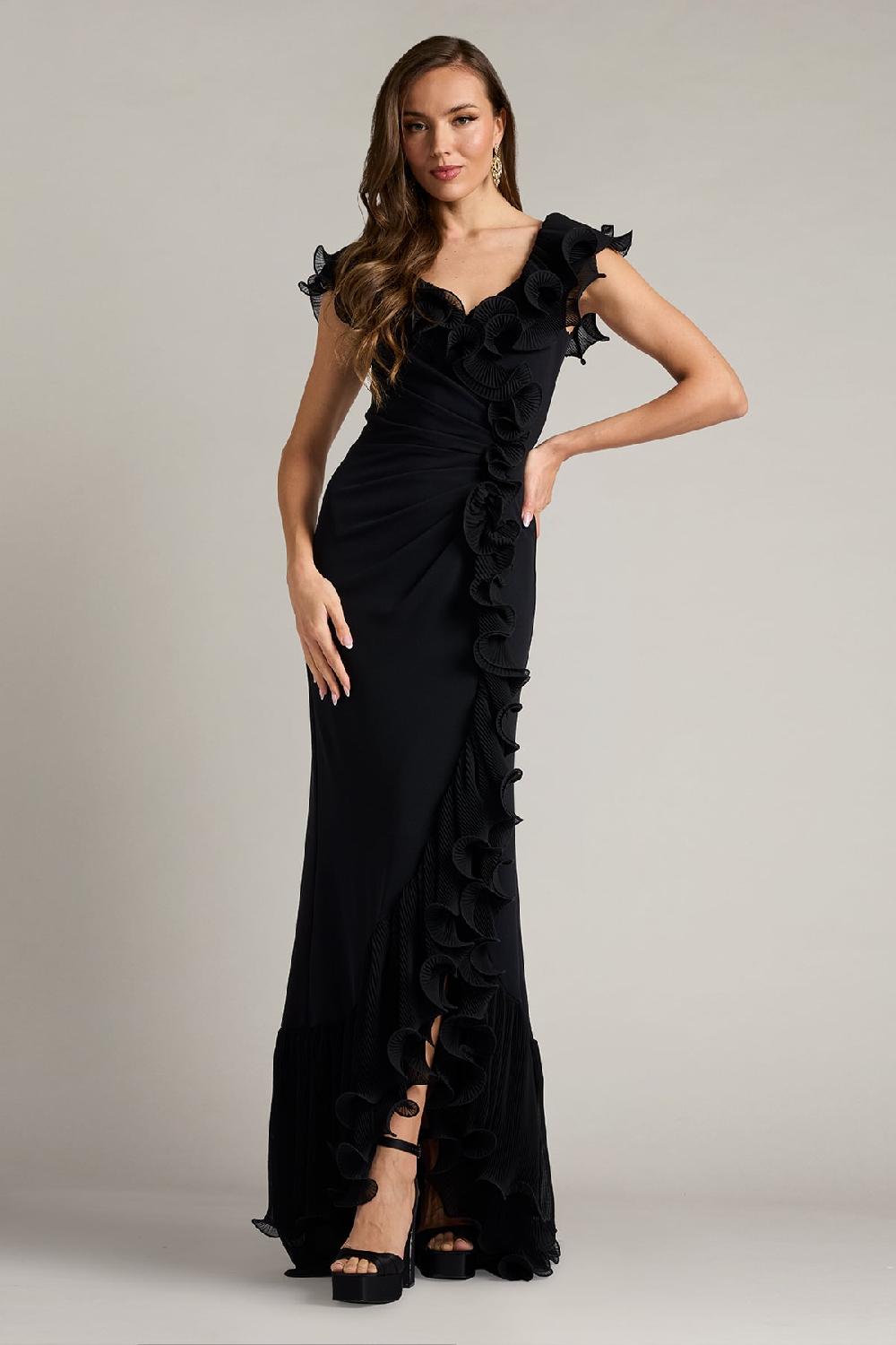 tadashi shoji Leandra Cascading Ruffle Gown
