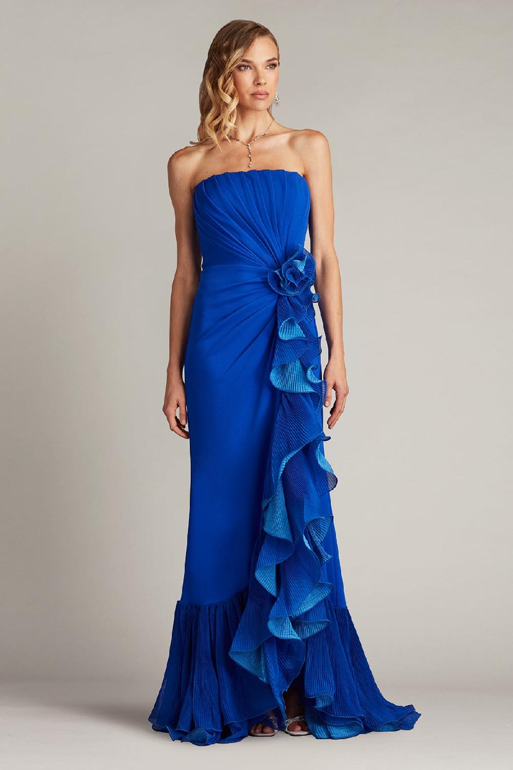 Tadashi Shoji Leith Cascading Ruffle Gown
