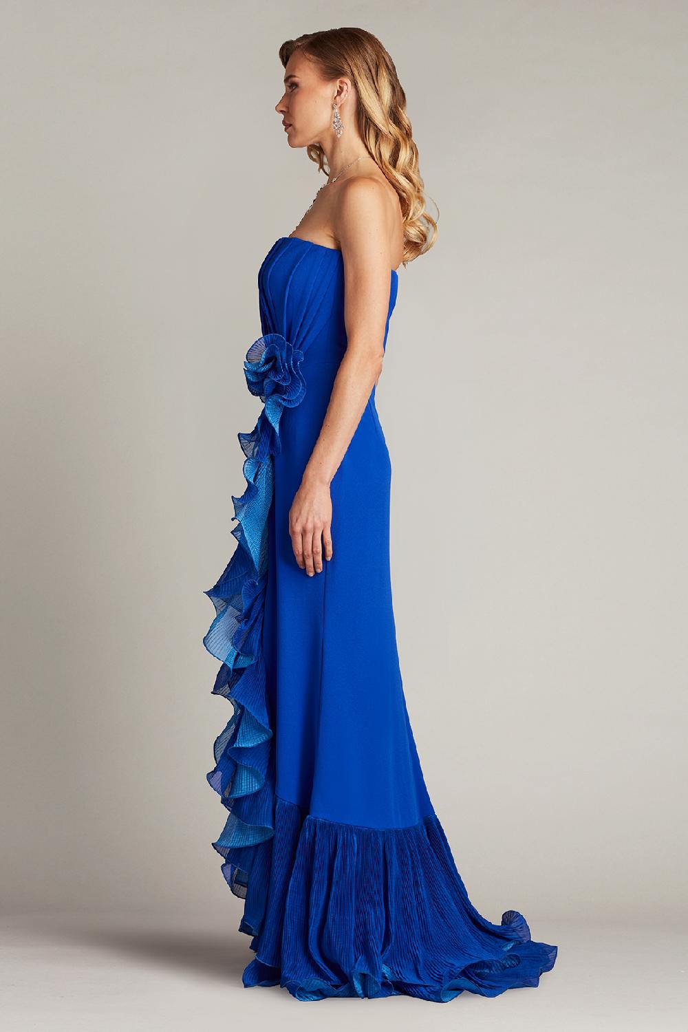 Tadashi Shoji Leith Cascading Ruffle Gown