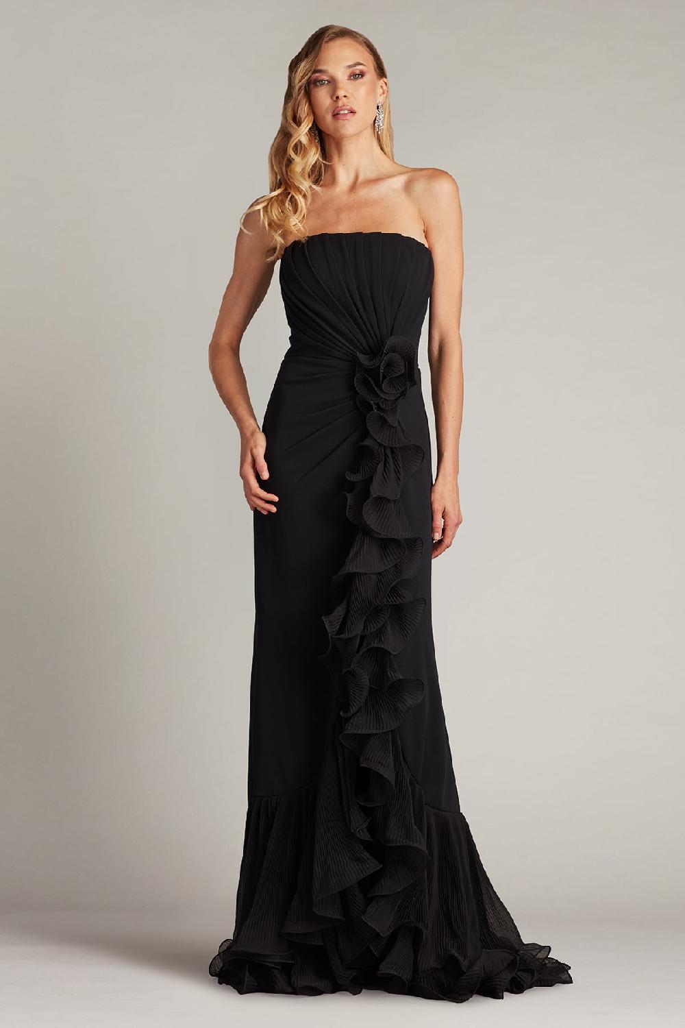 Tadashi Shoji Leith Cascading Ruffle Gown