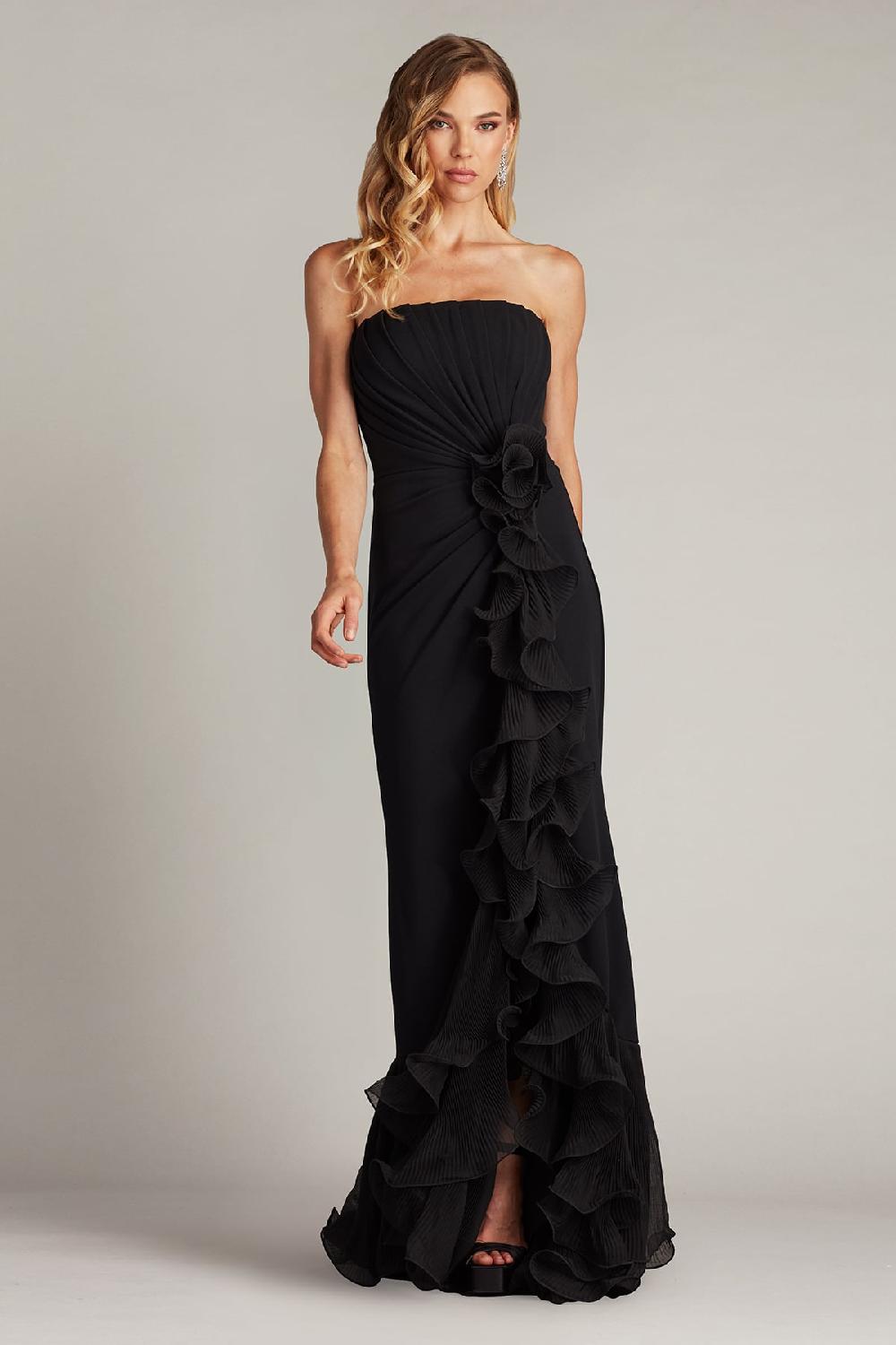 tadashi shoji Leith Cascading Ruffle Gown