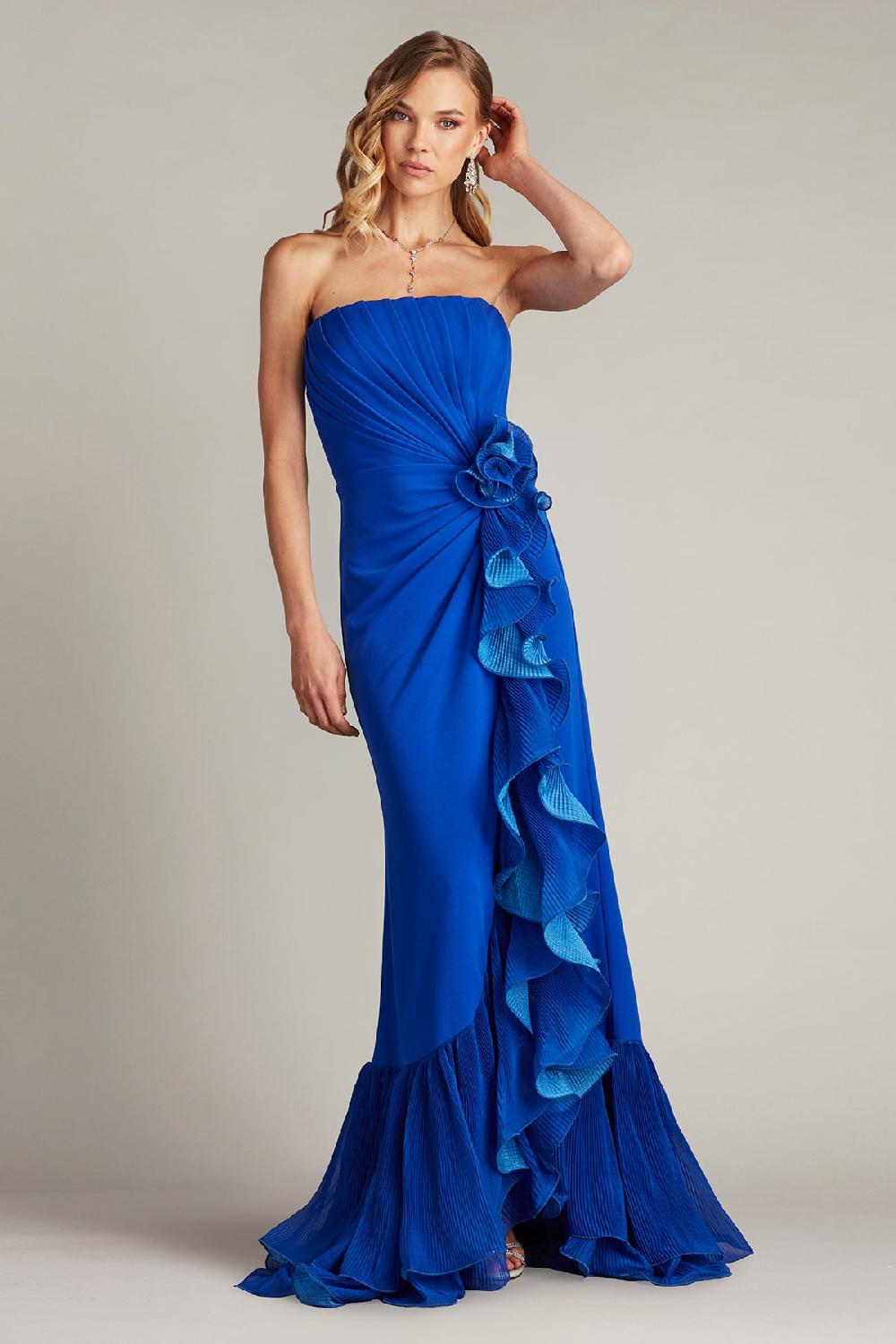 tadashi shoji Leith Cascading Ruffle Gown