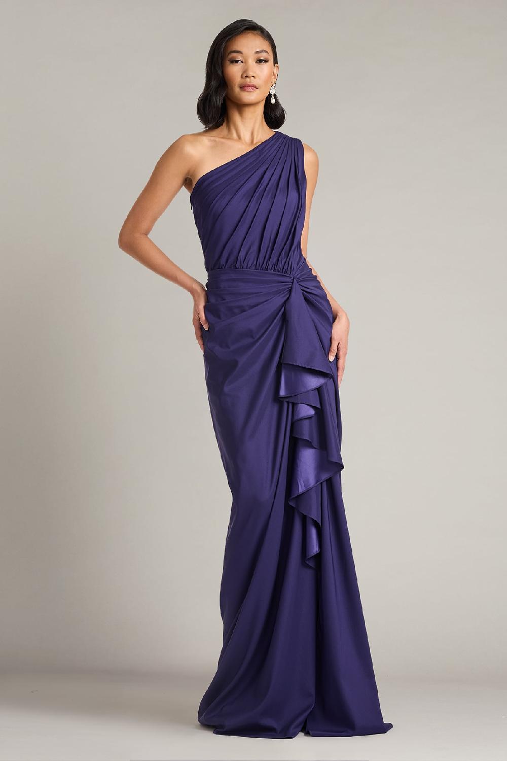 tadashi shoji Lena Waterfall Drape Gown