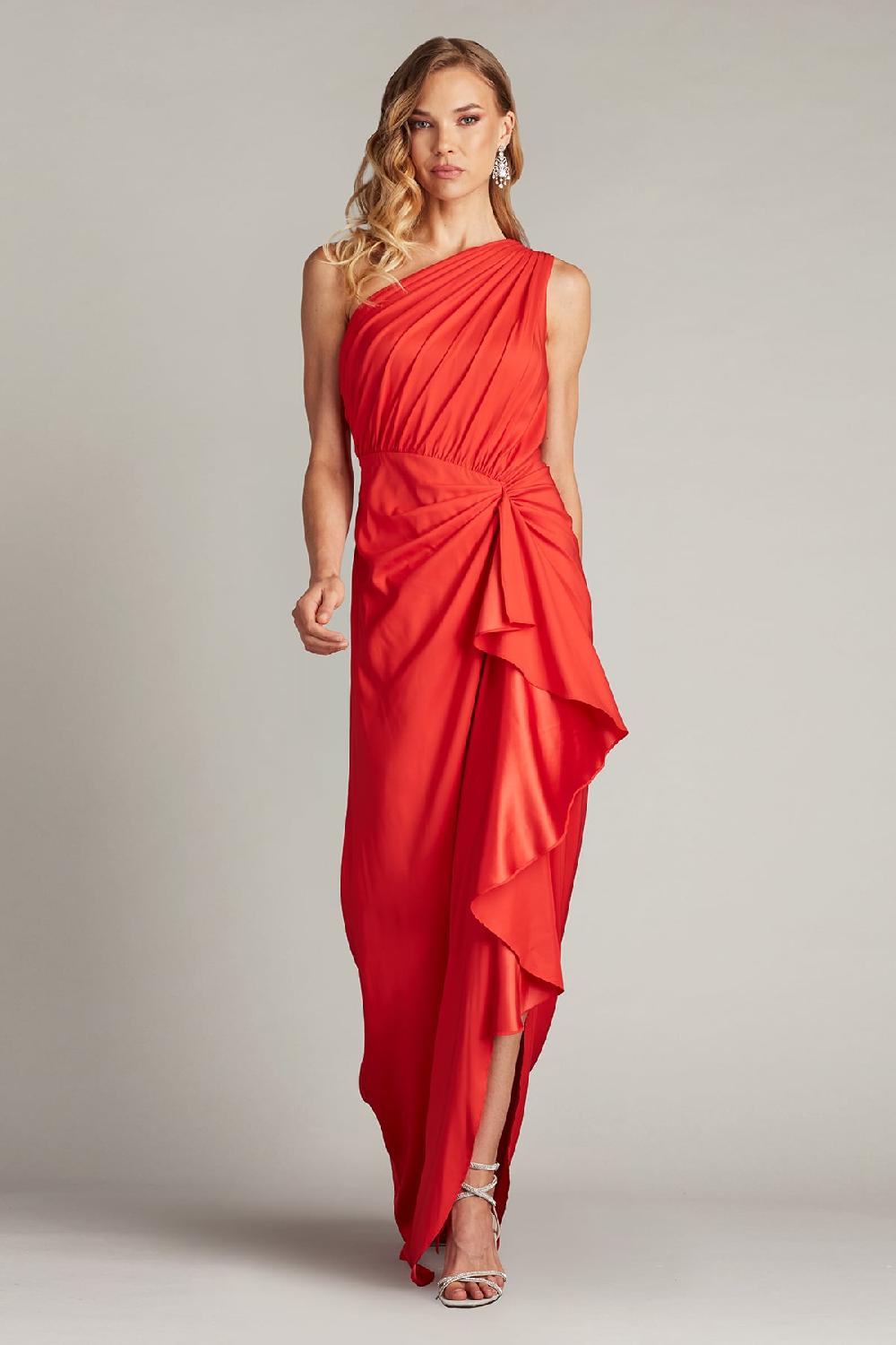 Tadashi Shoji Lena Waterfall Drape Gown