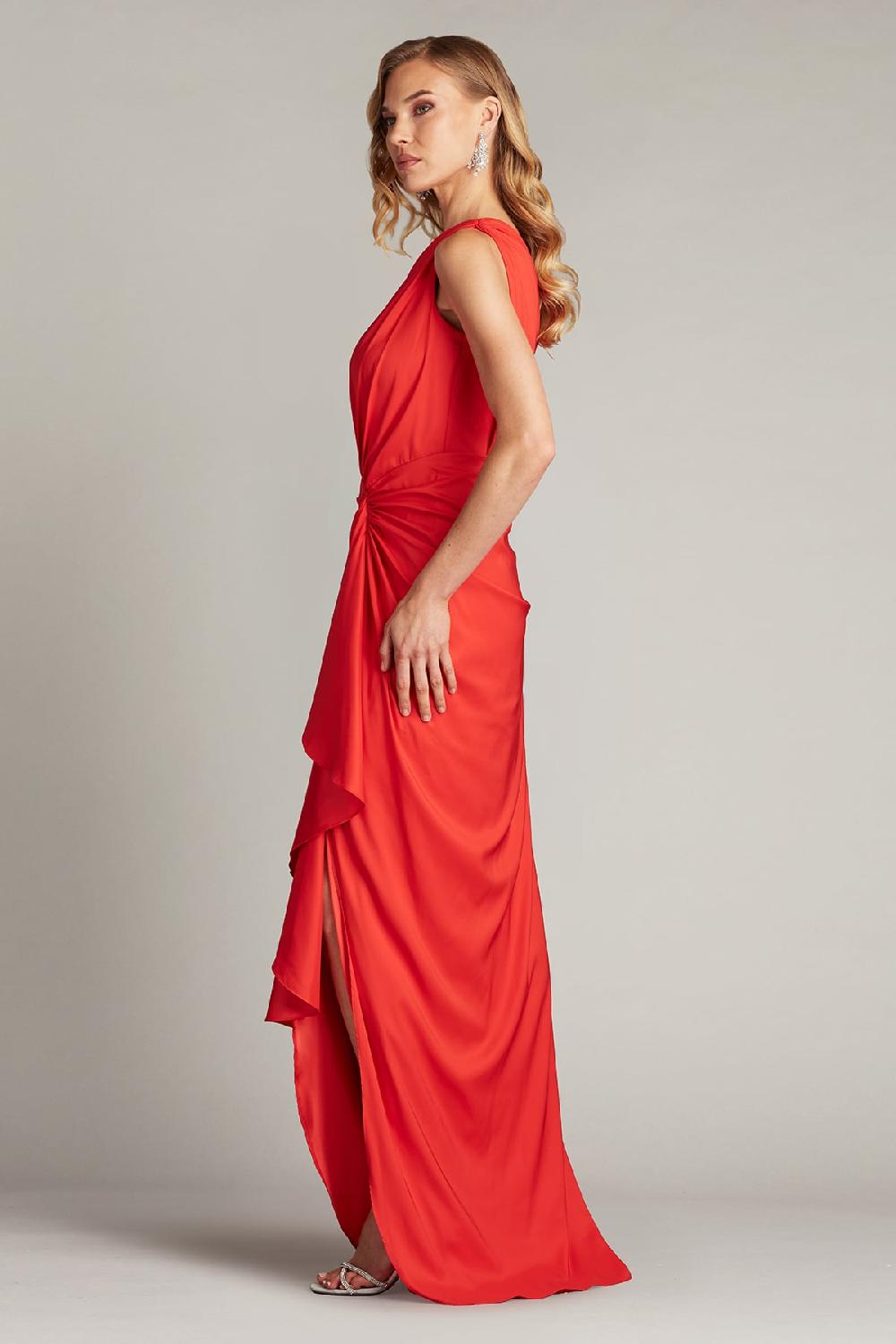 Tadashi Shoji Lena Waterfall Drape Gown
