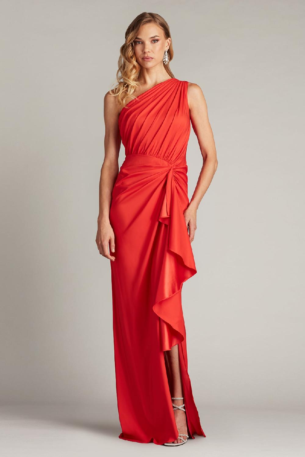 tadashi shoji Lena Waterfall Drape Gown