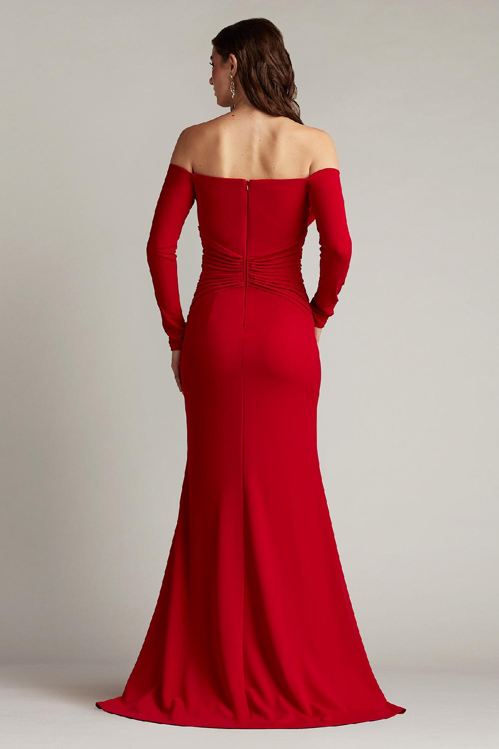 Tadashi Shoji Leona V-Pleat Gown