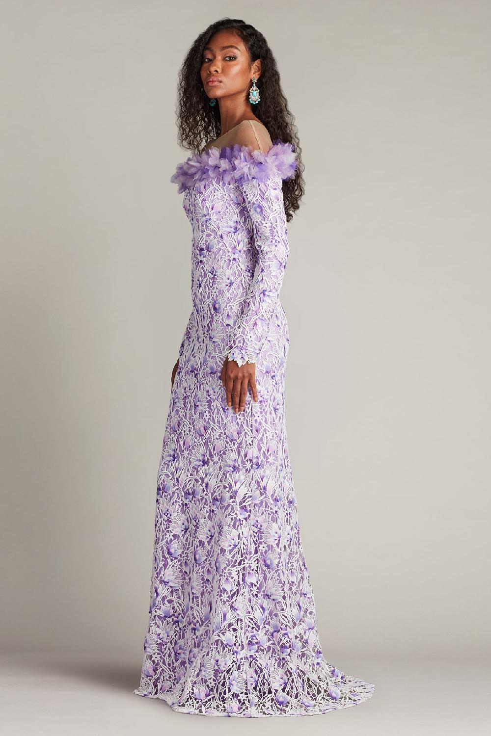 Tadashi Shoji Liora Embroidered Lace Gown