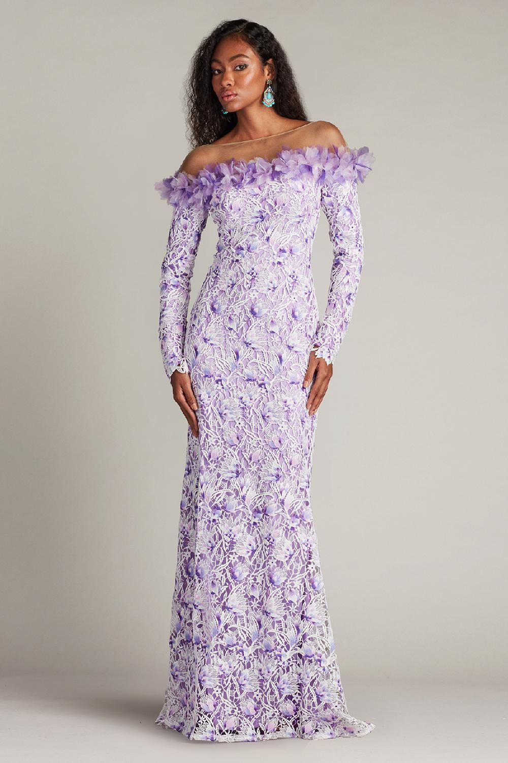 Tadashi Shoji Liora Embroidered Lace Gown