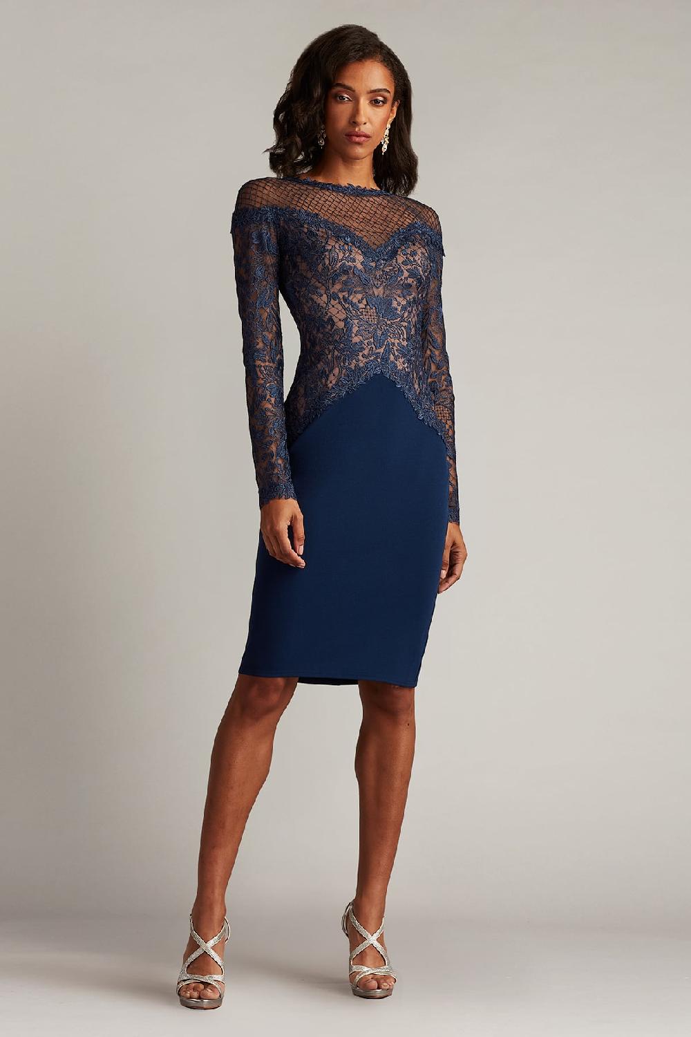 tadashi shoji Lisette Embroidered Illusion Dress