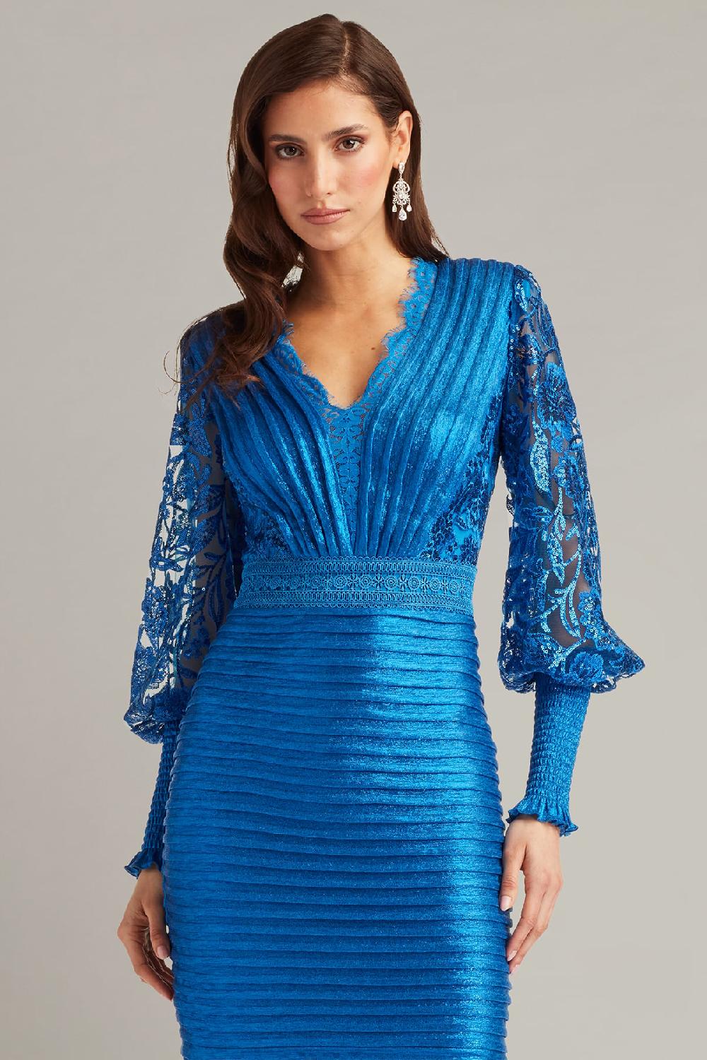 Tadashi Shoji Lovell Bishop Sleeve Dress