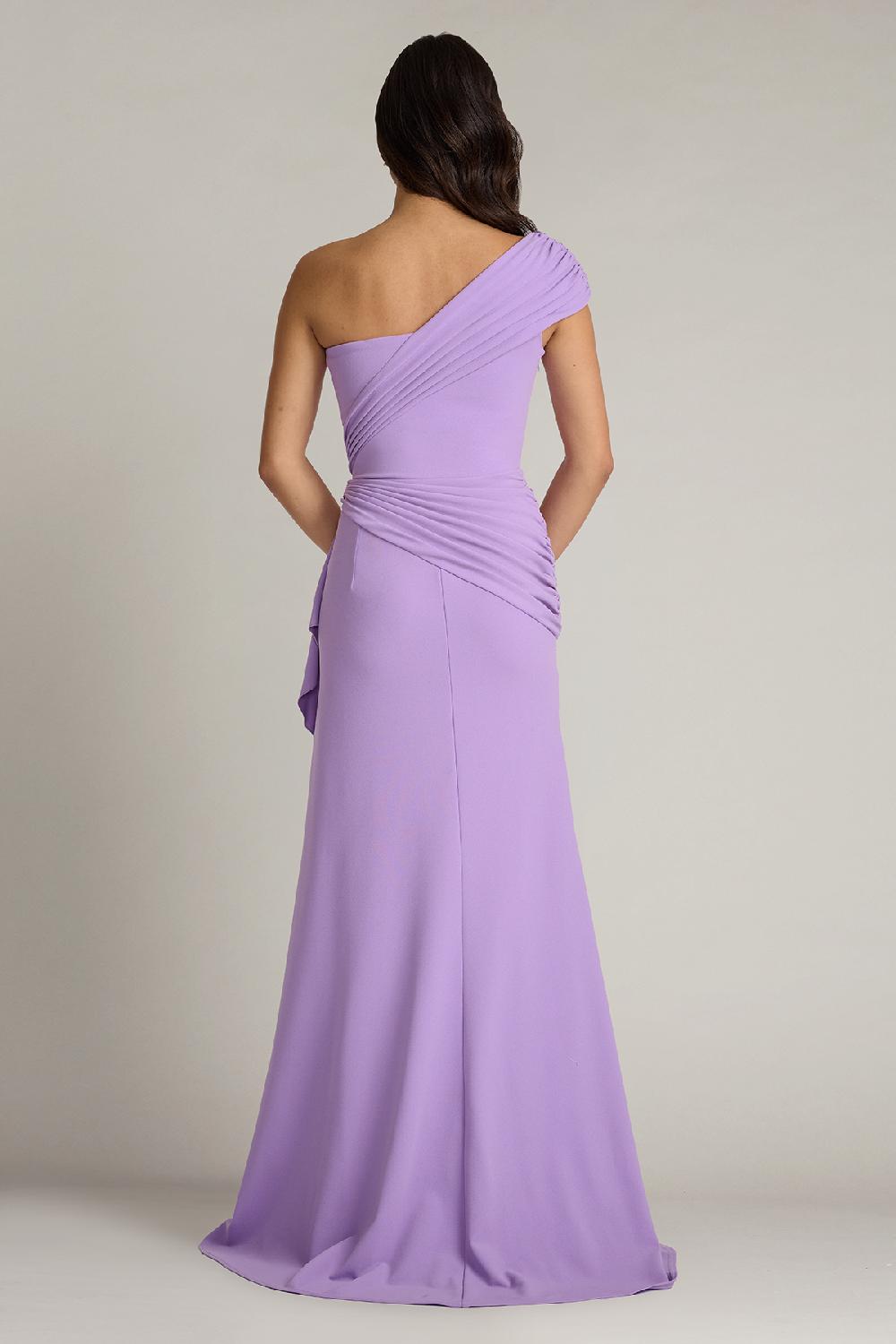 Tadashi Shoji Lune Waterfall Sash Gown