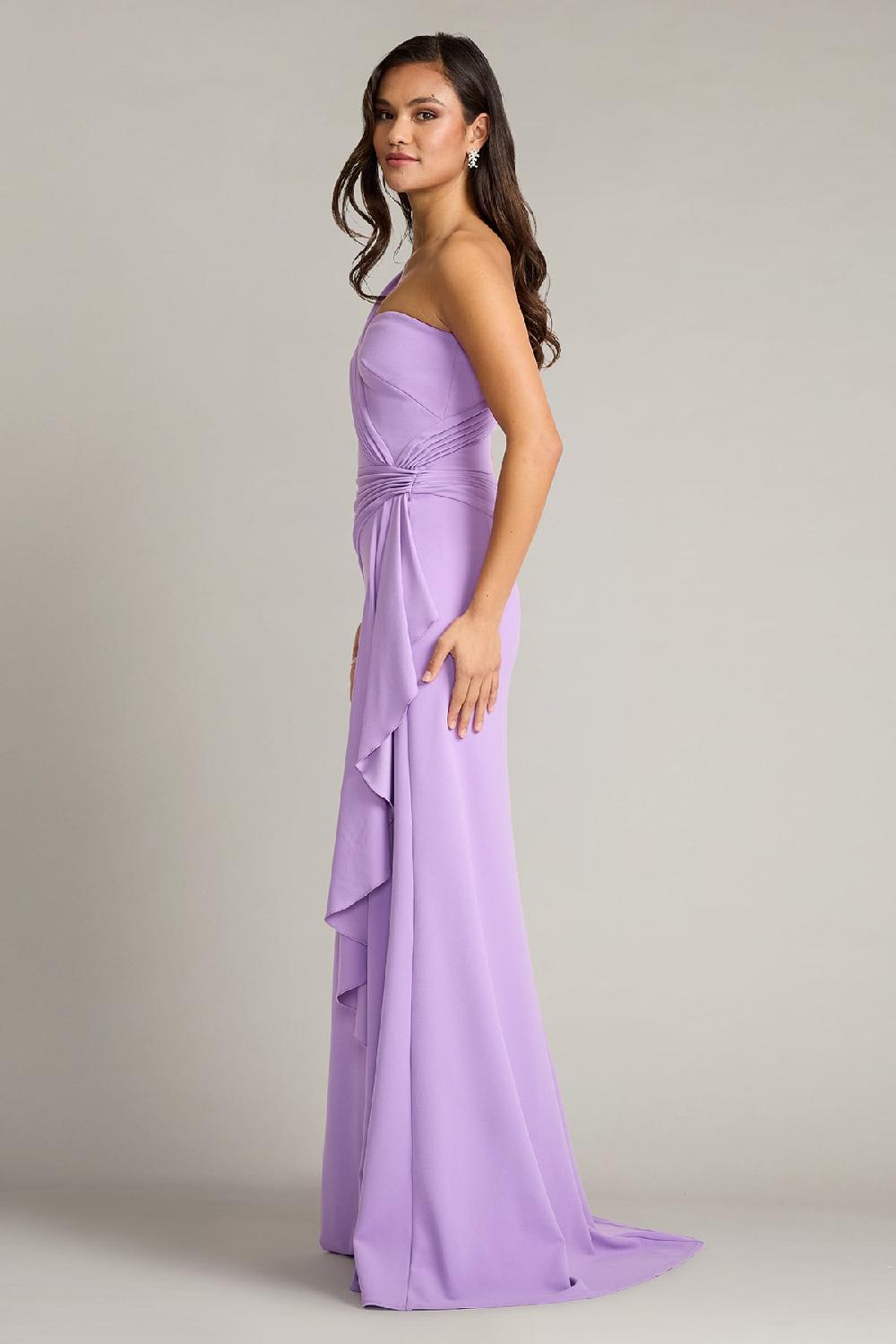 Tadashi Shoji Lune Waterfall Sash Gown