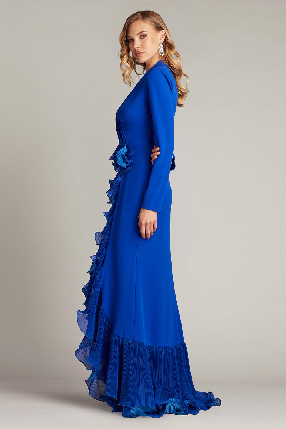 Tadashi Shoji Malone Cascading Ruffle Gown