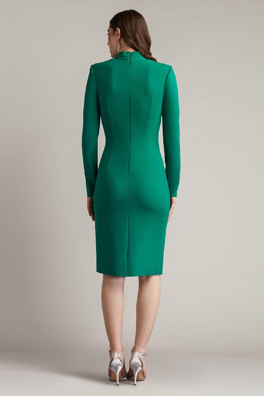 Tadashi Shoji Markum Long-Sleeve Flounce Dress