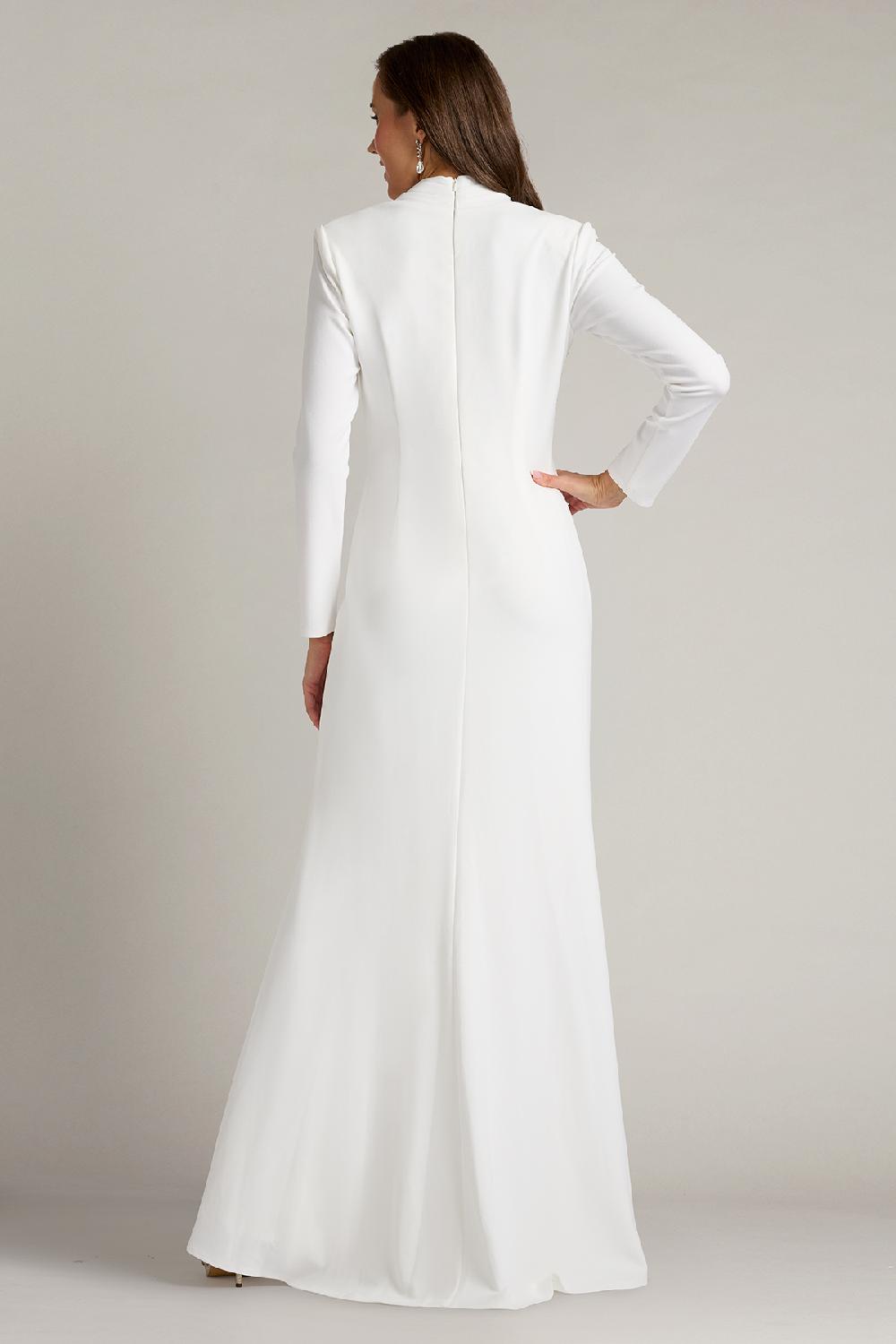 Tadashi Shoji Markum Long-Sleeve Flounce Gown