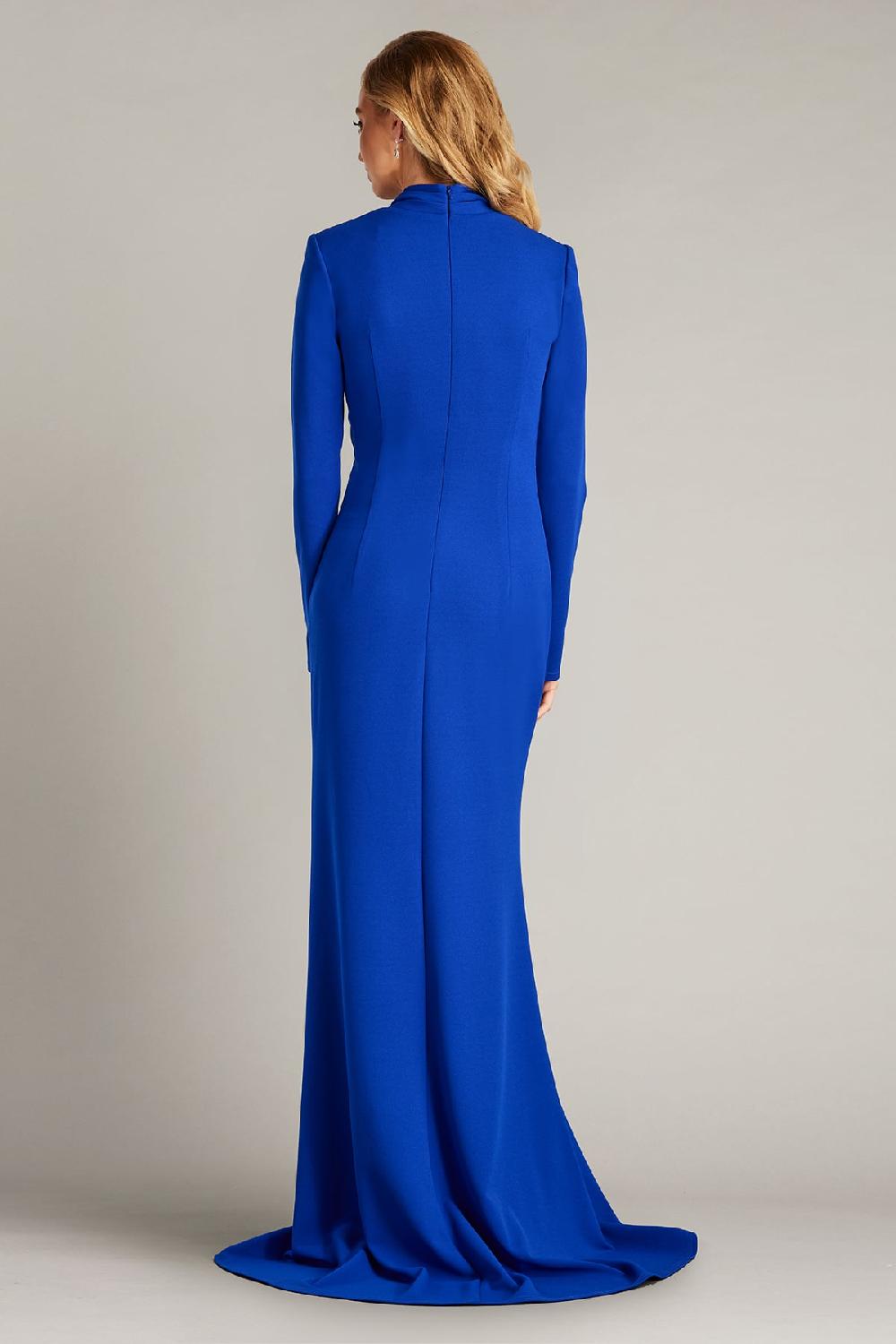 Tadashi Shoji Markum Long-Sleeve Flounce Gown
