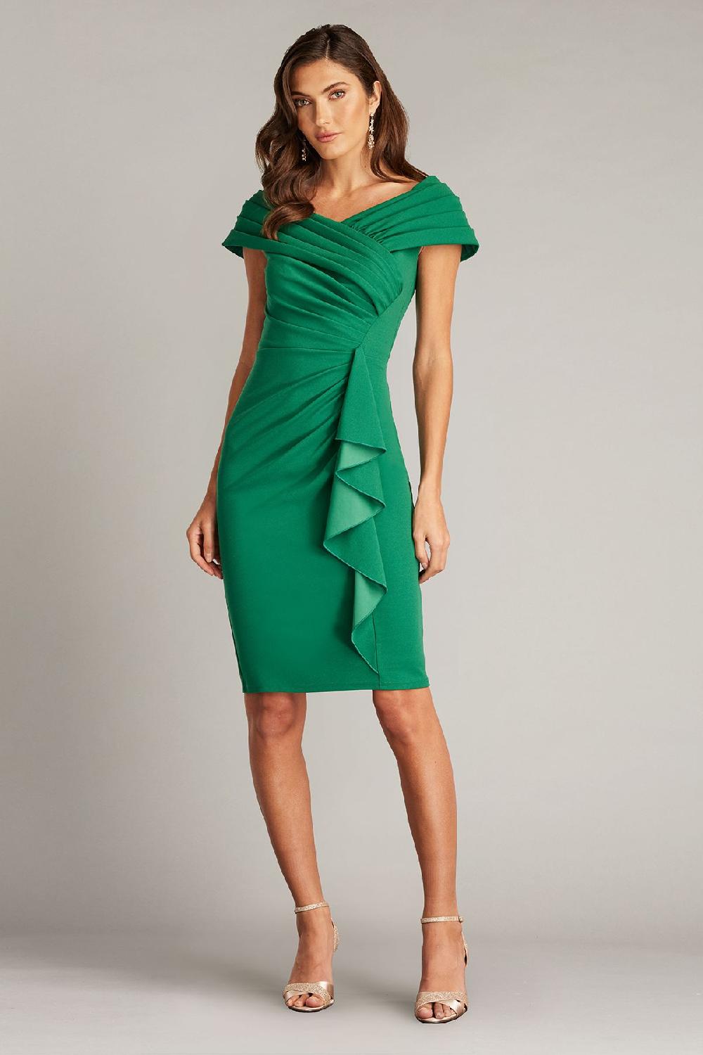 Tadashi Shoji Martine Waterfall Flounce Dress