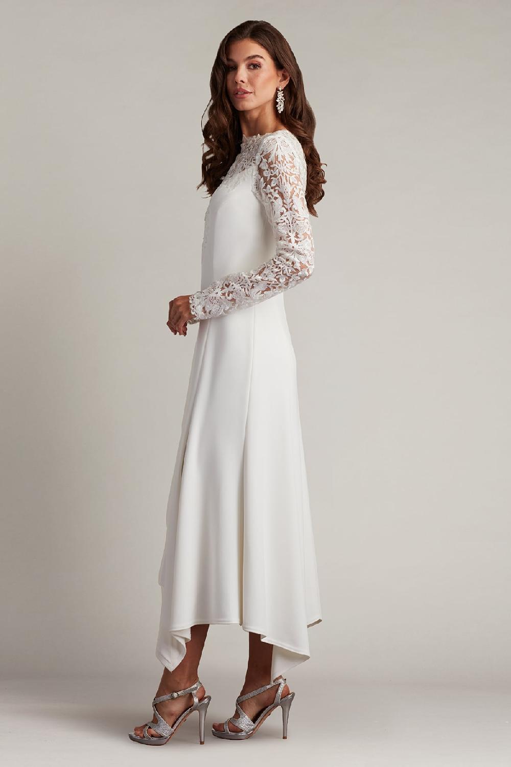 Tadashi Shoji Marzia Illusion Midi Dress