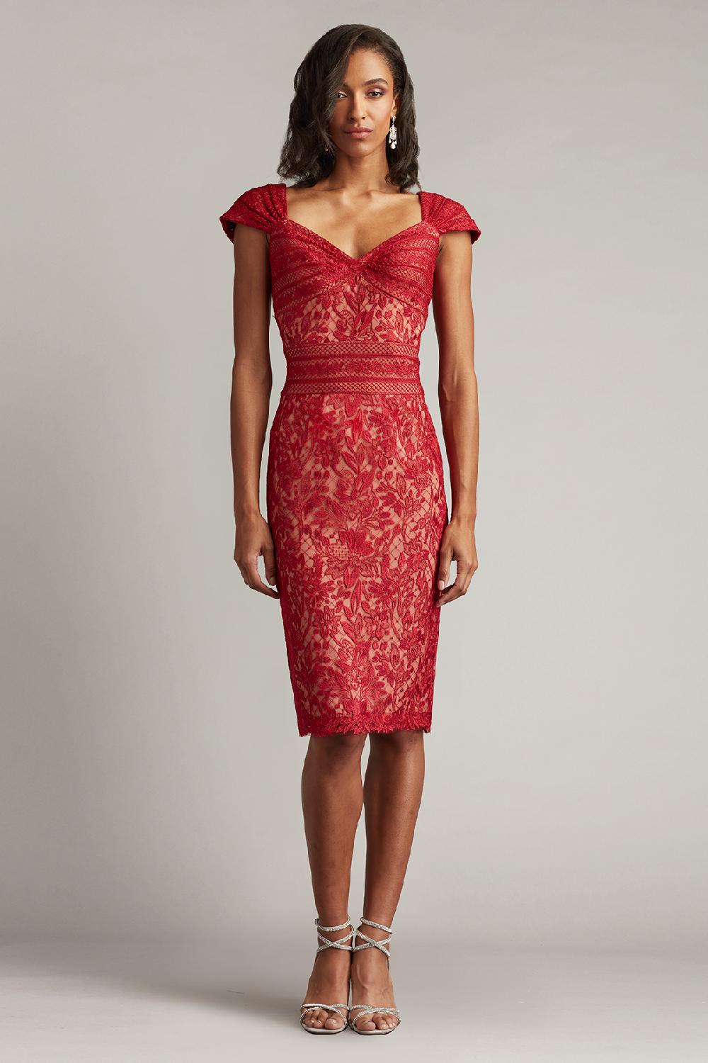 tadashi shoji Meera Embroidered Lace Dress