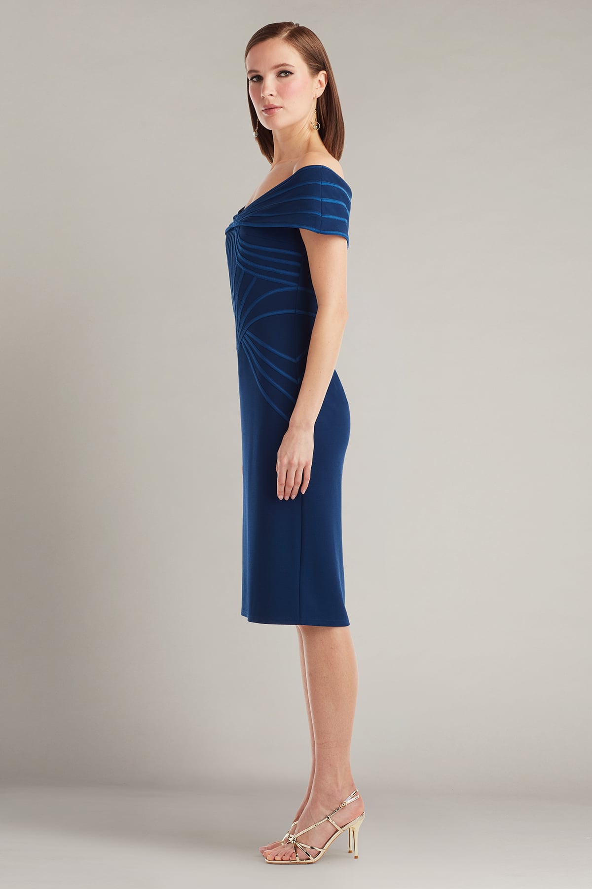 Tadashi Shoji Meridian Sundial Off-Shoulder Dress