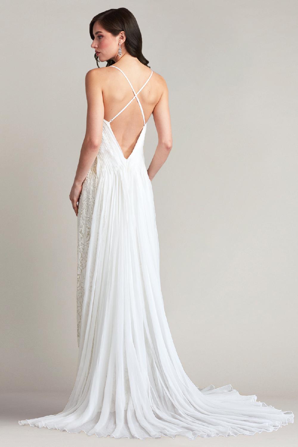 Tadashi Shoji Miramar Cross Back Lace Gown