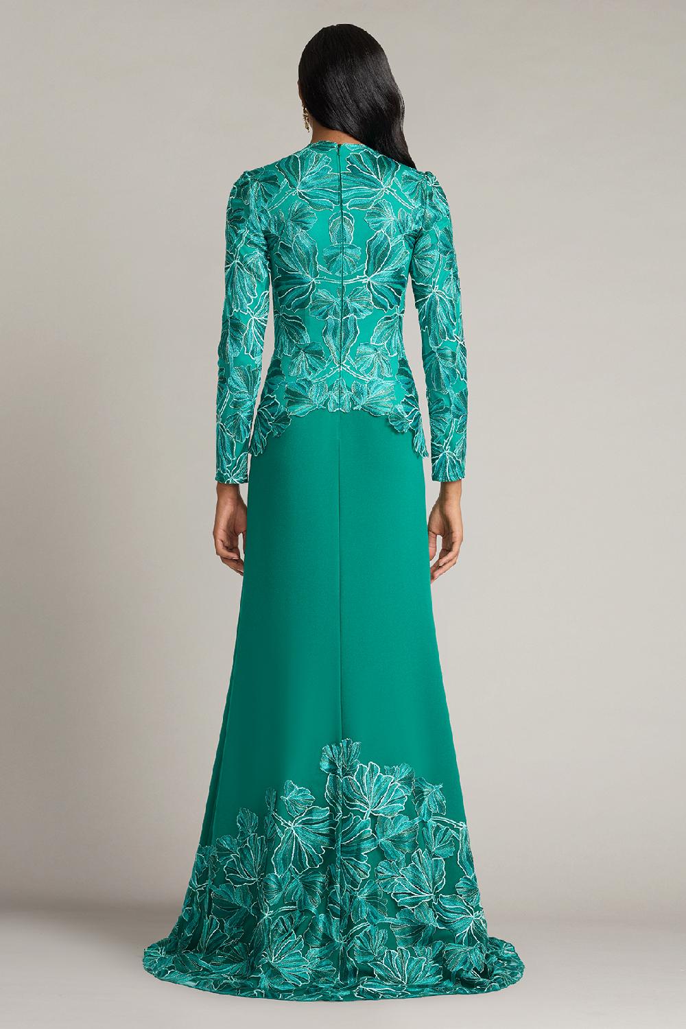 Tadashi Shoji Mireille Embroidered Tulle Gown