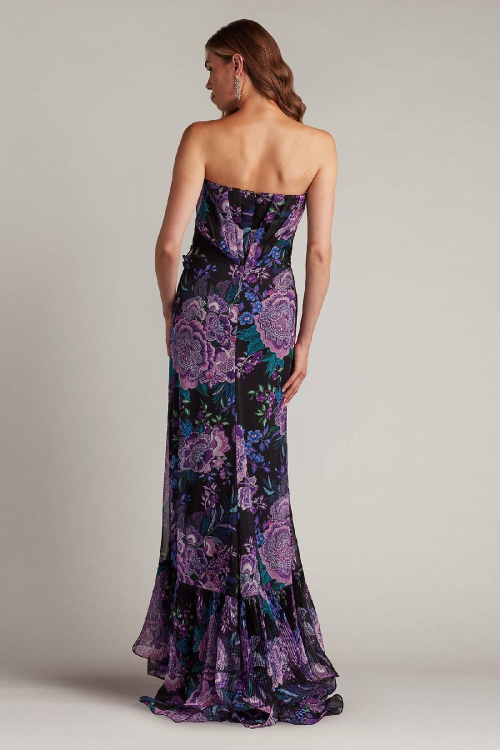 Tadashi Shoji Morwenna Floral Print Ruffle Gown