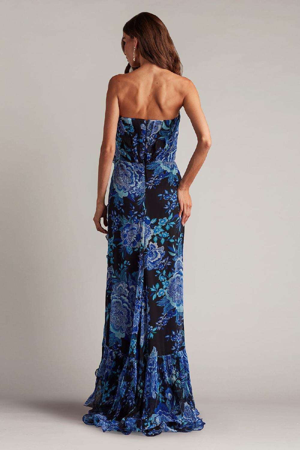 Tadashi Shoji Morwenna Floral Print Ruffle Gown