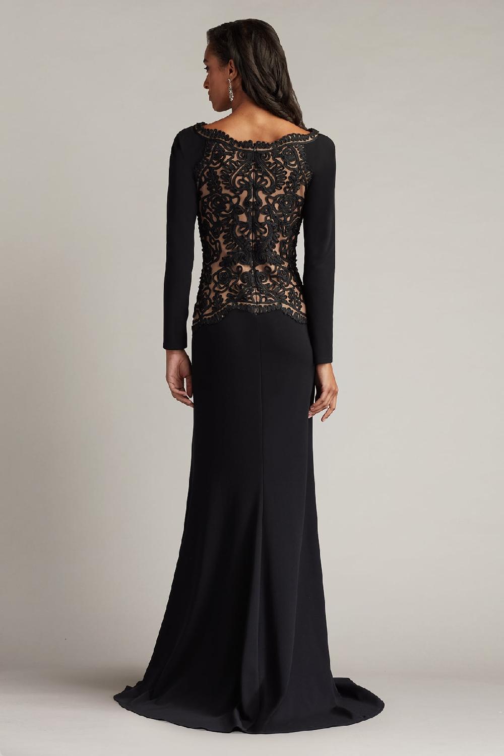 Tadashi Shoji Nayana Embroidered Crepe Gown