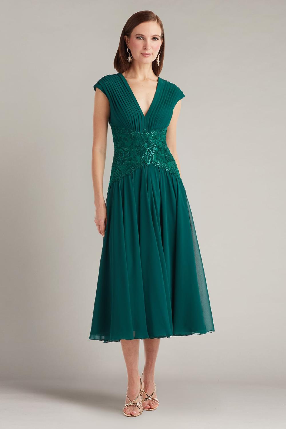 tadashi shoji Nerina Embellished Midi Dress