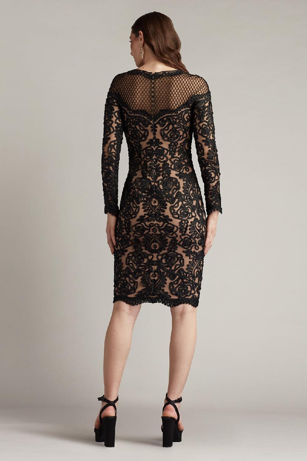 Tadashi Shoji Nerra Embroidered Illusion Dress