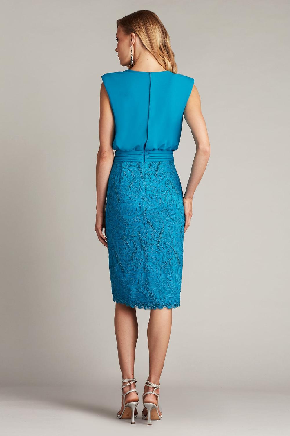 Tadashi Shoji Newell Embroidered Blouson Dress