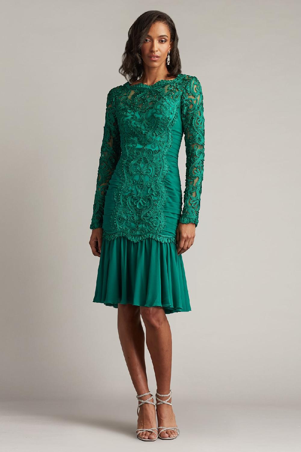 tadashi shoji Novara Embroidered Skater Dress