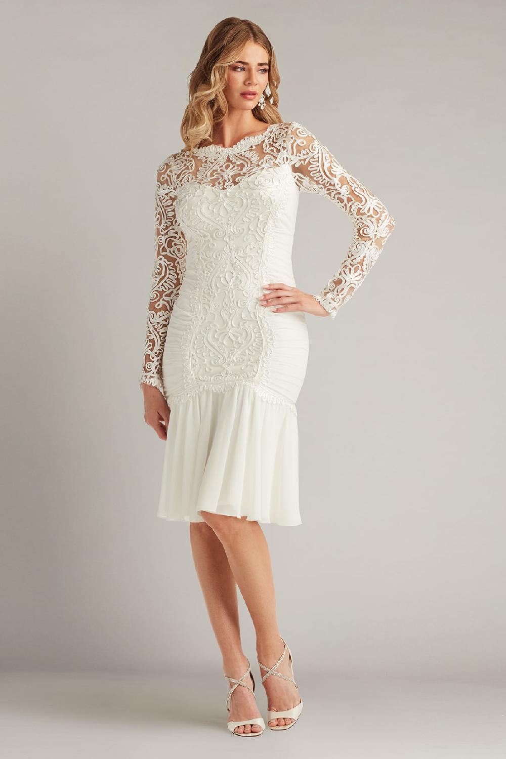 tadashi shoji Novara Embroidered Skater Dress
