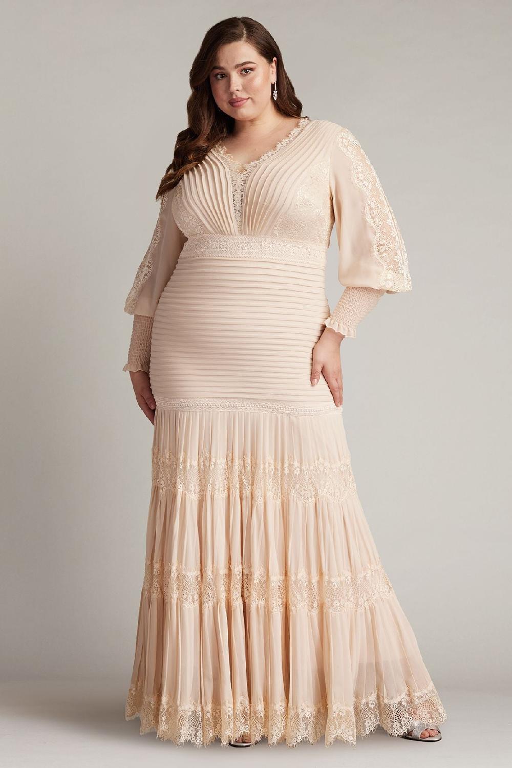 Tadashi Shoji Nyssa Bishop Sleeve Gown - PLUS SIZE