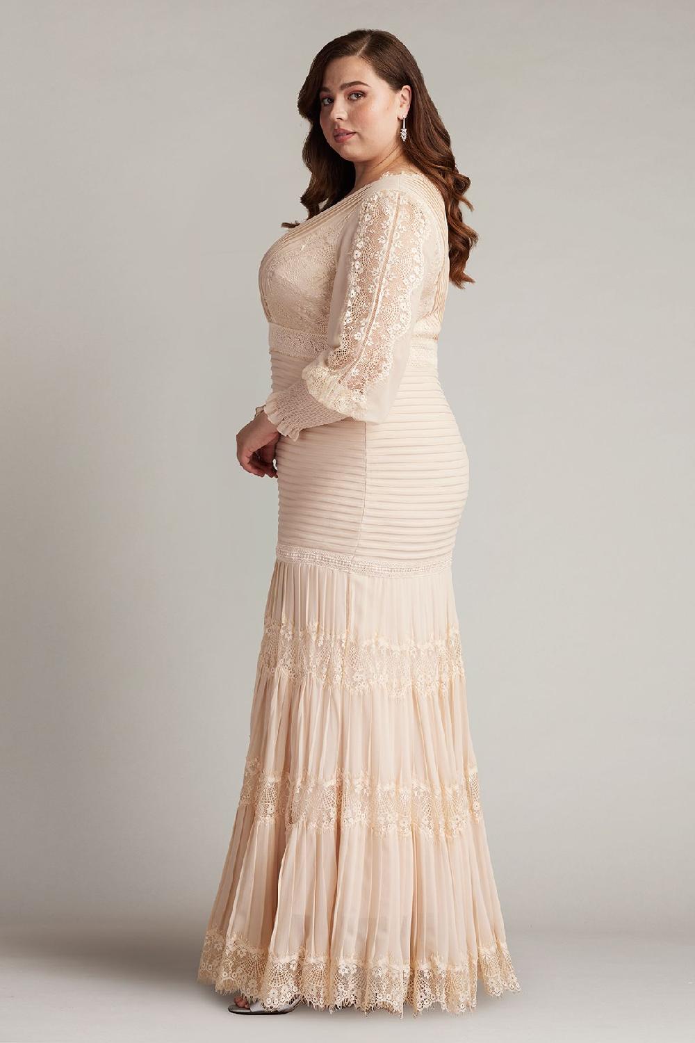 Tadashi Shoji Nyssa Bishop Sleeve Gown - PLUS SIZE