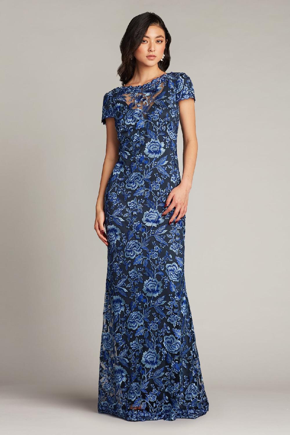 tadashi shoji Oran Embroidered Tulle Gown