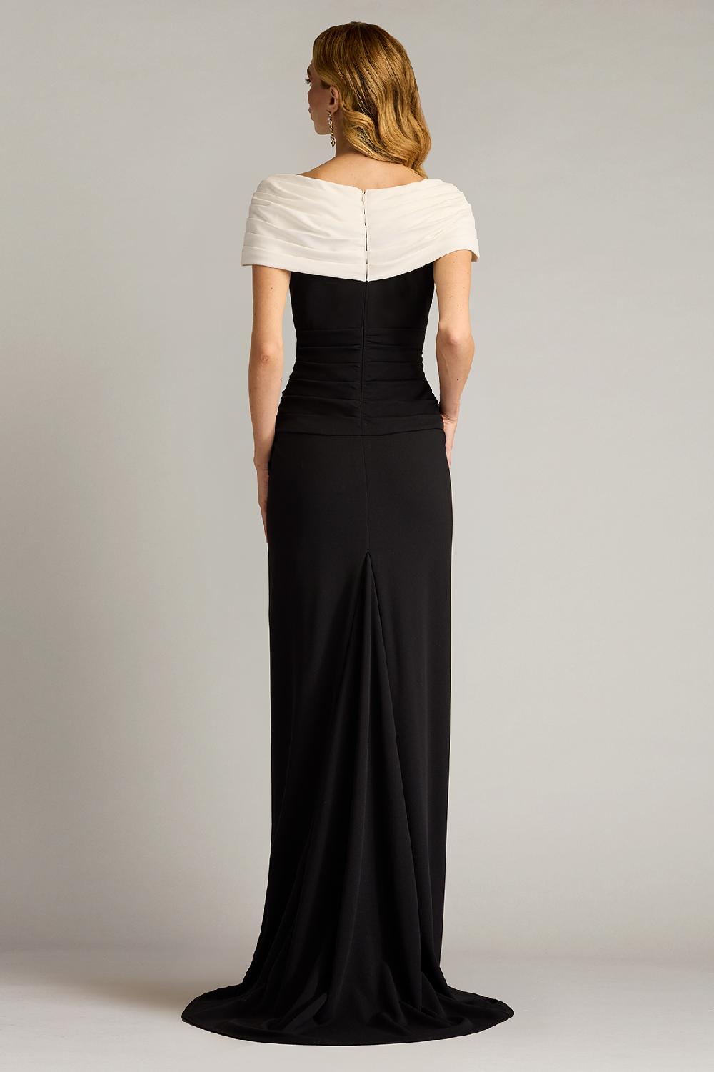 Tadashi Shoji Perkins Asymmetric Draped Gown