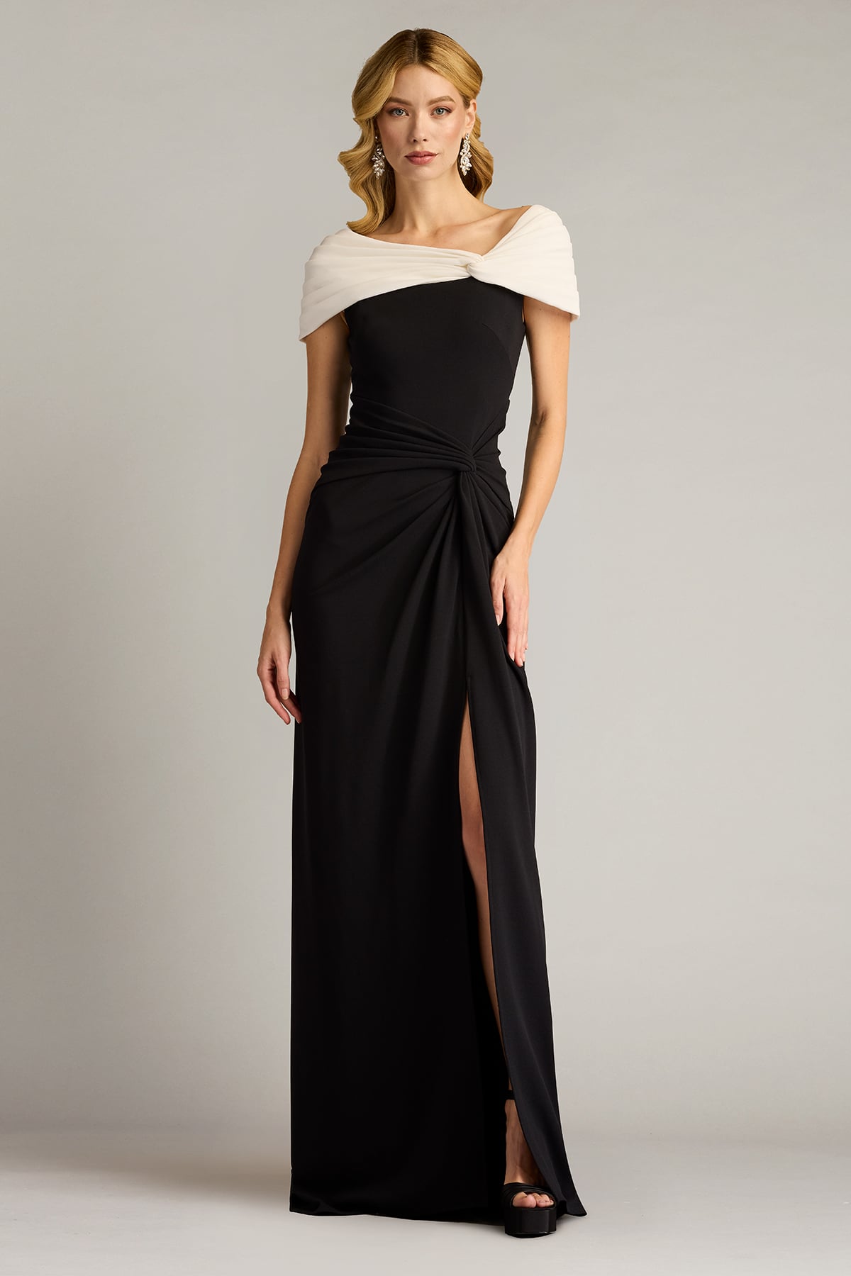 tadashi shoji Perkins Asymmetric Draped Gown