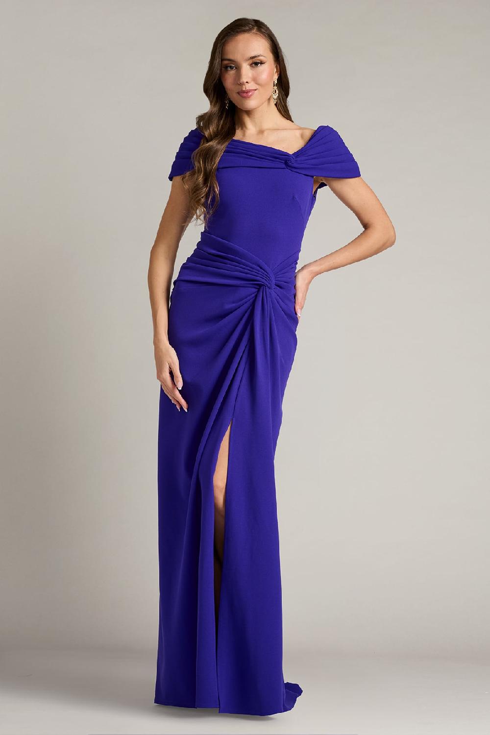 tadashi shoji Perkins Asymmetric Draped Gown