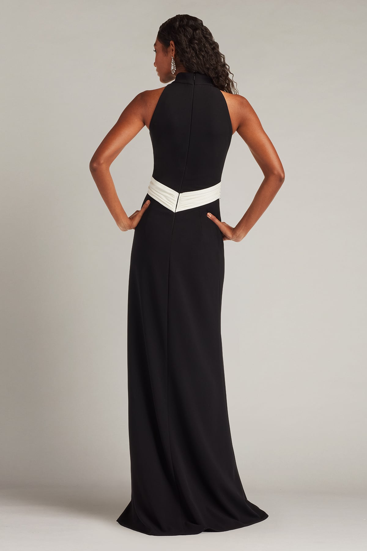 Tadashi Shoji Pexa Waterfall Sash Gown