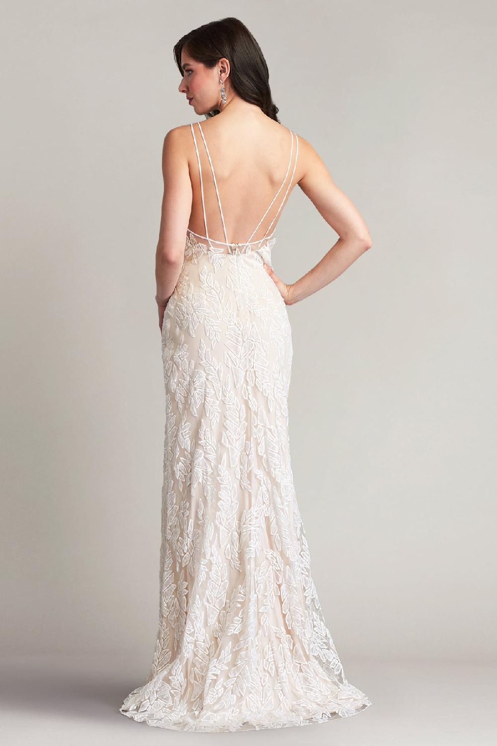 Tadashi Shoji Pippa Embroidered Tulle Strap Gown
