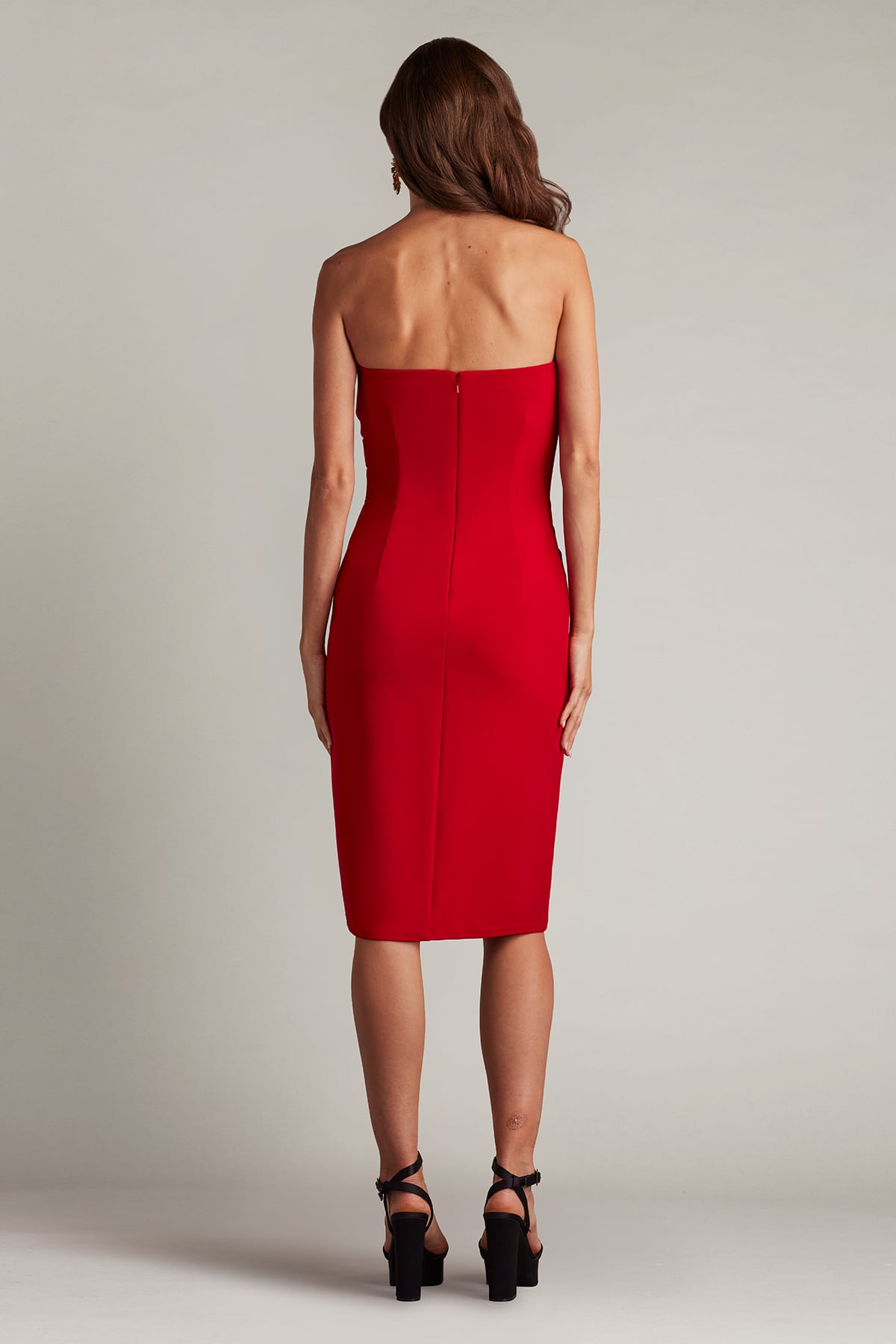 Tadashi Shoji Pique Pleated Cocktail Dress