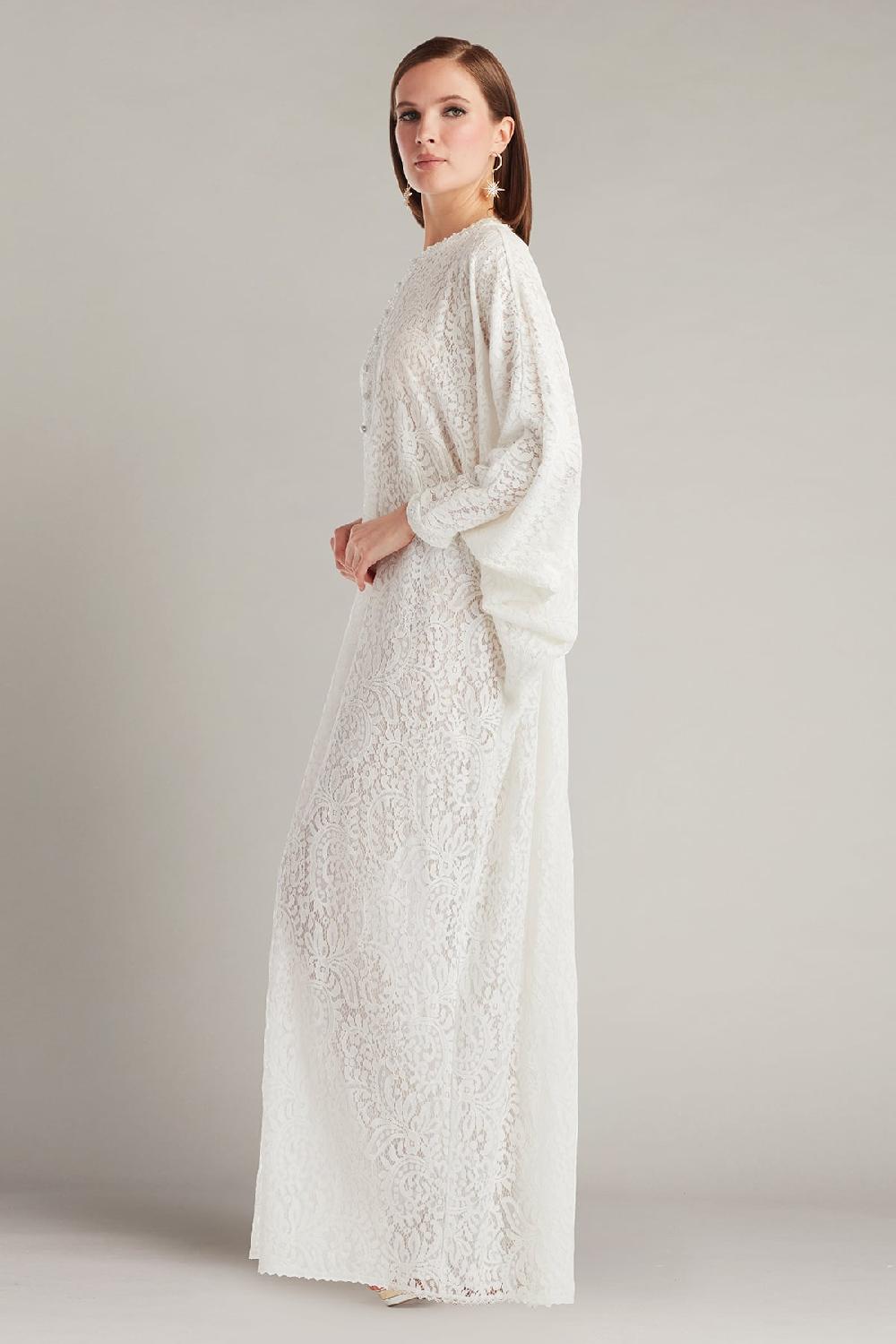 Tadashi Shoji Plaunt Lace Caftan Gown