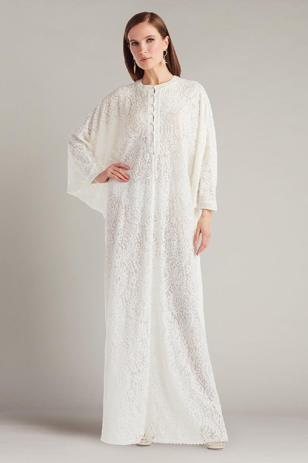 tadashi shoji Plaunt Lace Caftan Gown