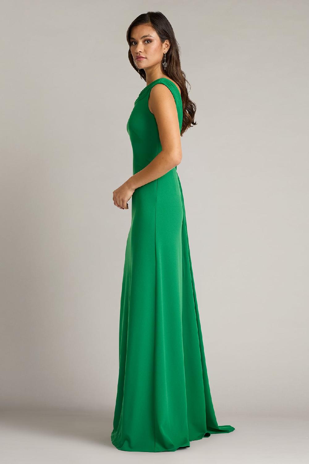 Tadashi Shoji Plaza Drape Back Gown