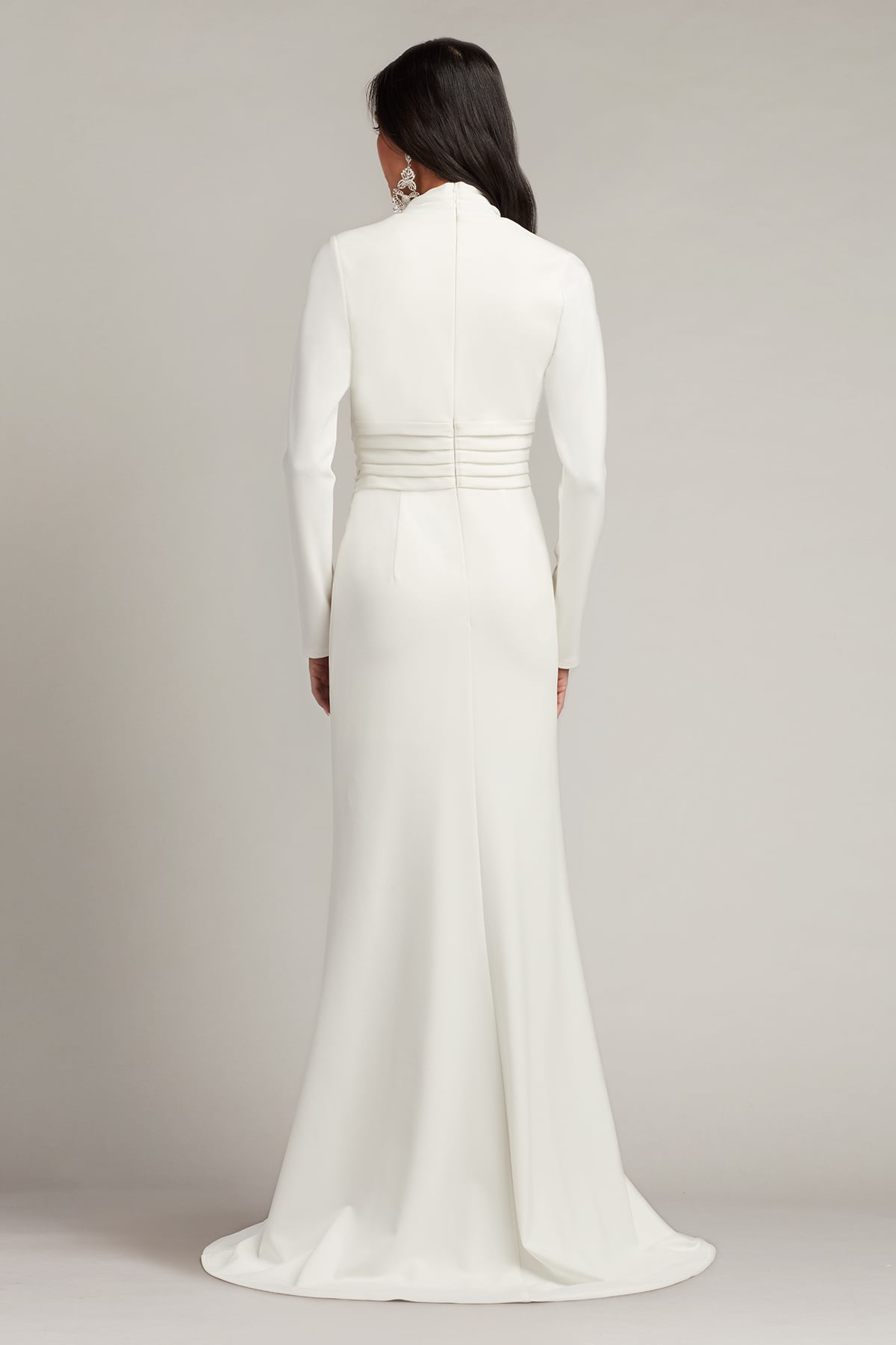 Tadashi Shoji Pullman Draped High Slit Gown