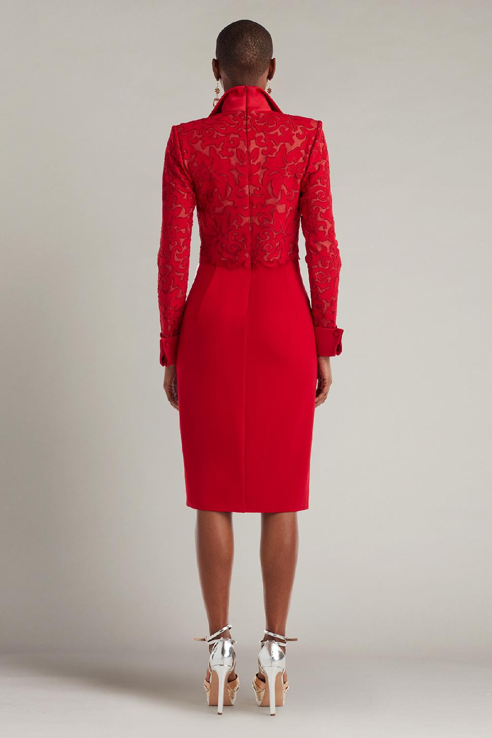 Tadashi Shoji Rovet Collar Dress